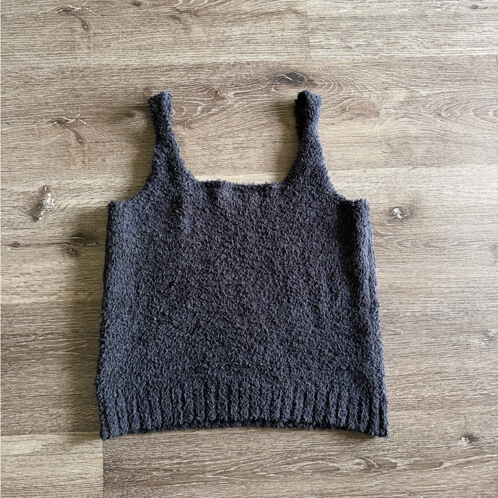 SKIMS Charcoal Fuzzy Knit Camisole